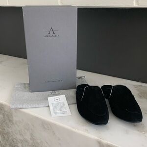 🔥 NWT Aquatalia Waterproof Suede Mules - Black